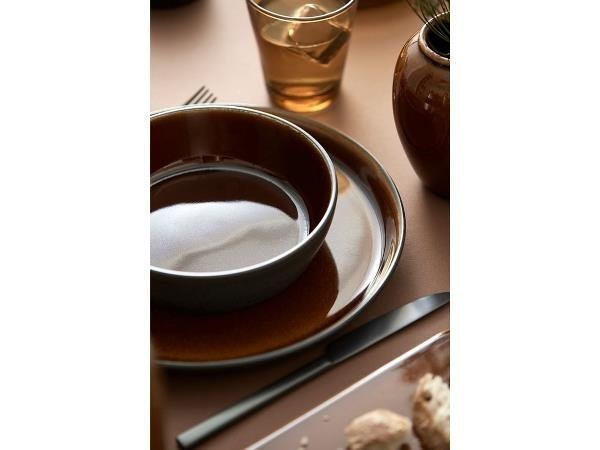 Bitz GASTRO Talerz Obiadowy 21 cm 6 Szt. Czarny - Środek Amber