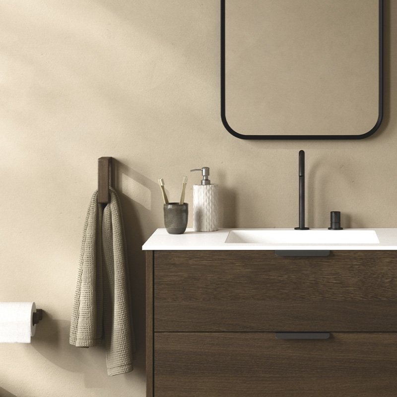 Andersen Furniture BATH Drewniany Wieszak Ścienny na Ręczniki / Ciemny Jesion