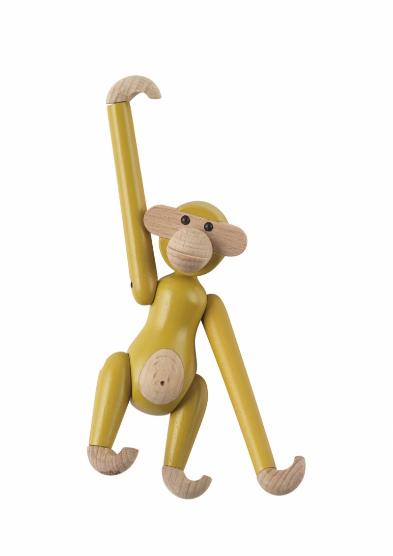 Kay Bojesen MONKEY Małpka Drewniana Mini - Żółta / Edycja Limitowana
