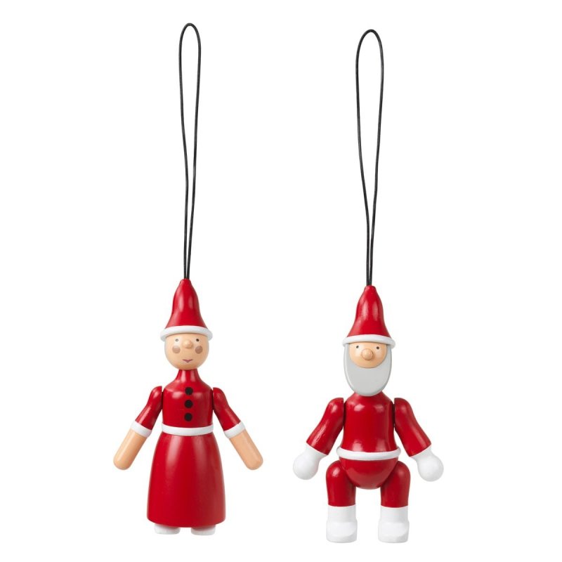 Kay Bojesen CHRISTMAS Świąteczna Zawieszka Choinkowa / Santa Claus and Santa Clara 2 Szt.