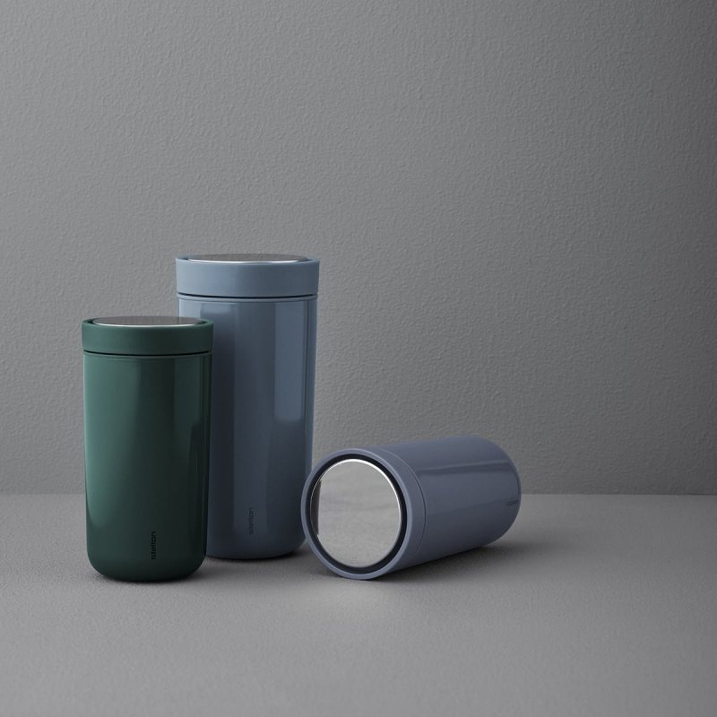 Stelton TO GO CLICK Stalowy Kubek Termiczny 400 ml / Srebrny Polerowany