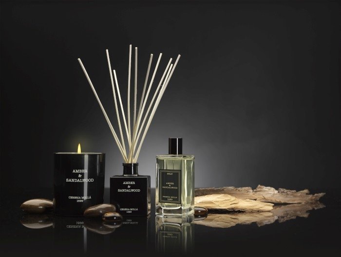 Cereria Molla BOUTIQUE Dyfuzor Zapachowy z Patyczkami 100 ml Amber and Sandalwood