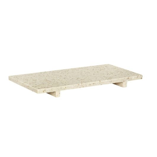 Hübsch STONE Podstawka Kamienna - Taca z Lastryko 40 cm / Beżowa