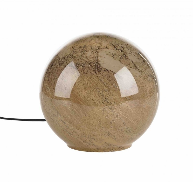 Villa Collection SCANDI Okrągła Lampa Stołowa - Brązowa