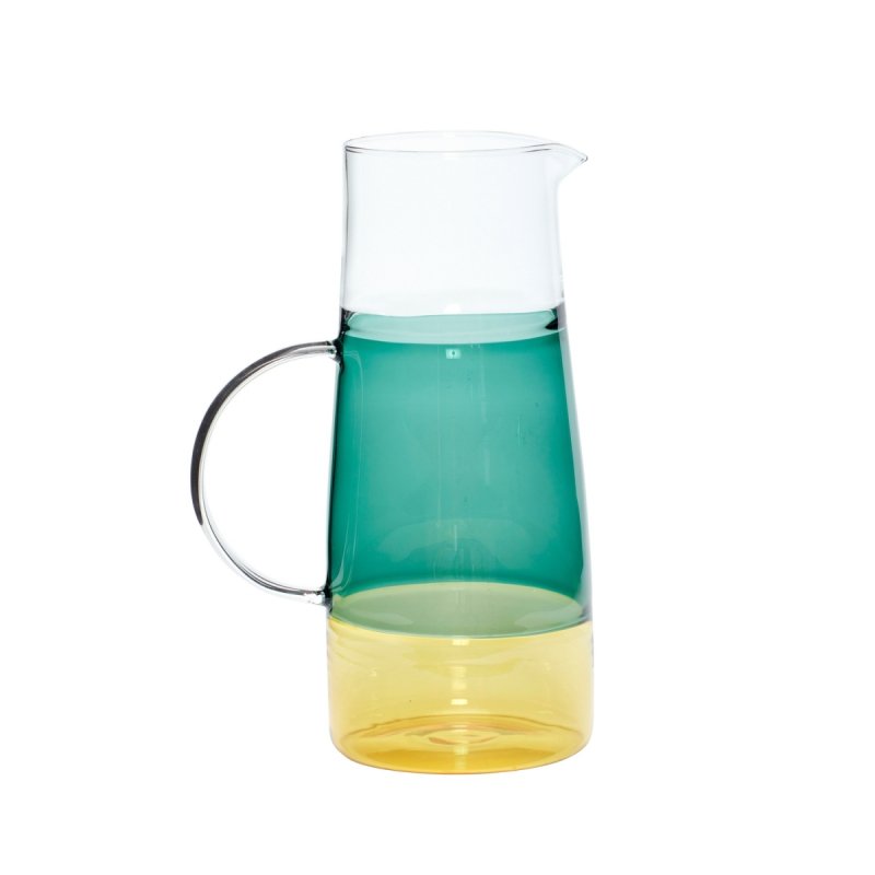 Hübsch KIOSK Szklany Dzbanek do Wody 1,3 l / Zielony