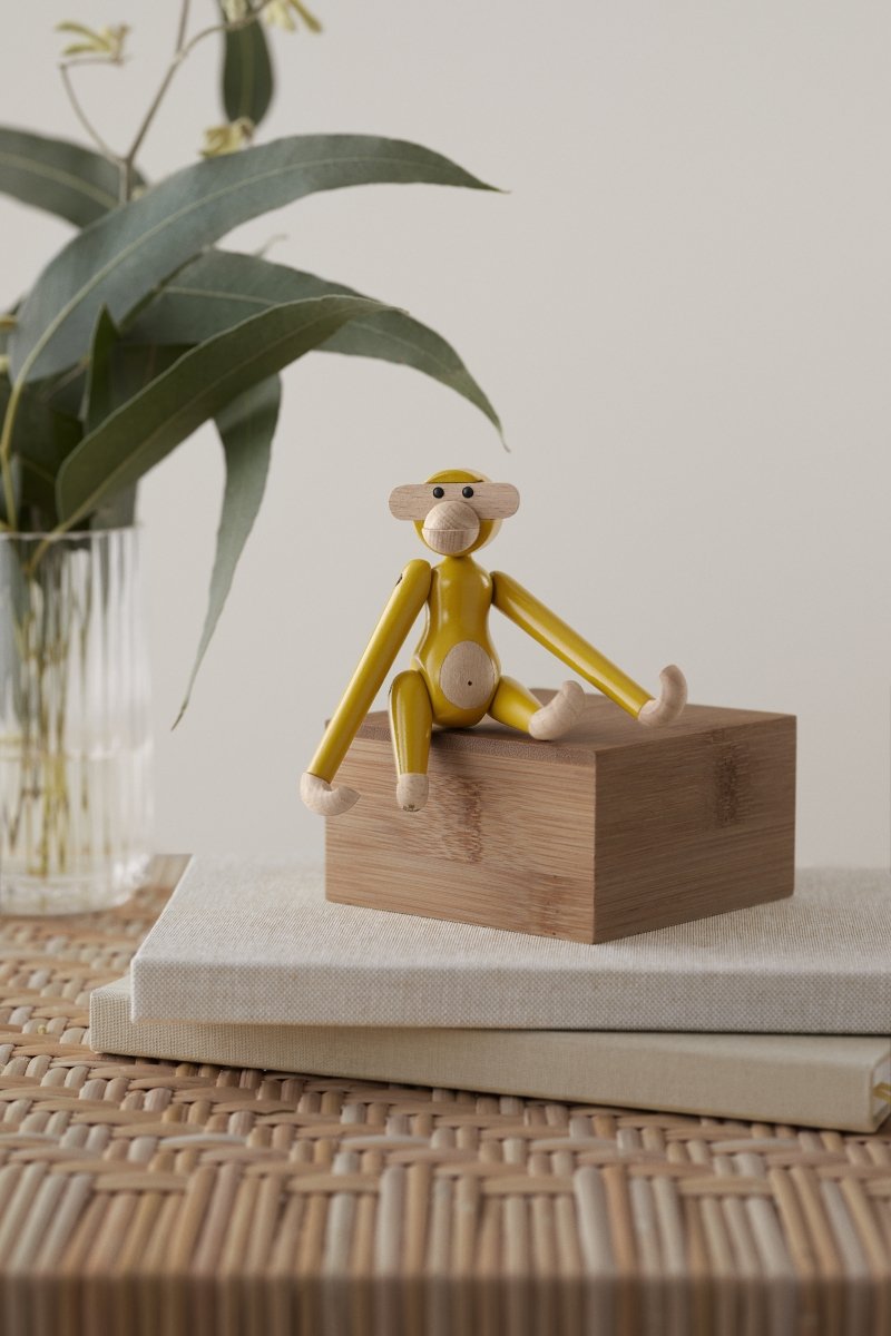 Kay Bojesen MONKEY Małpka Drewniana Mini - Żółta / Edycja Limitowana