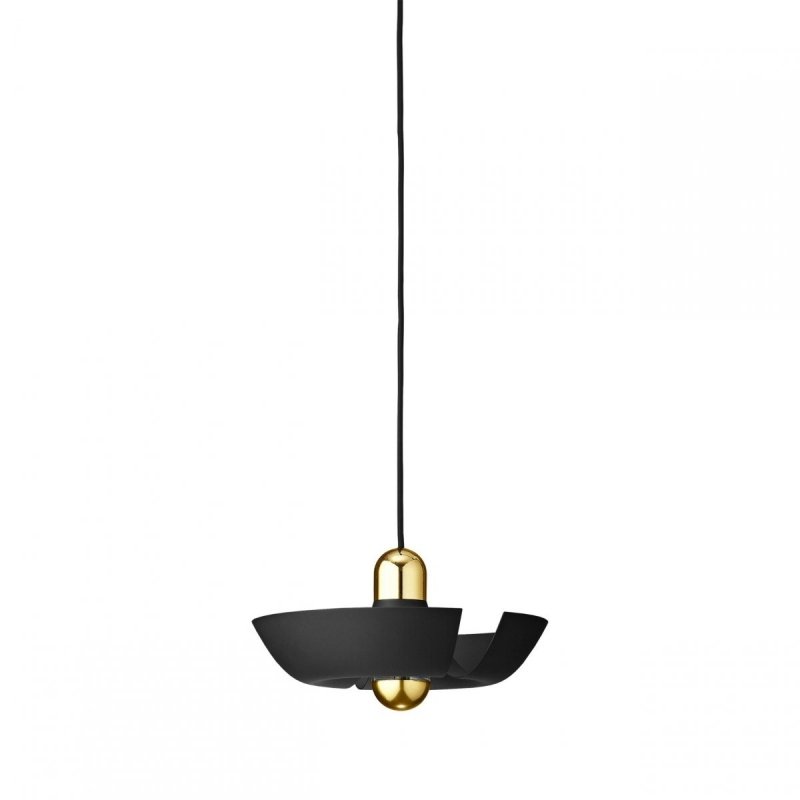 Aytm CYCNUS Lampa Wisząca 30 cm Czarna / Złota