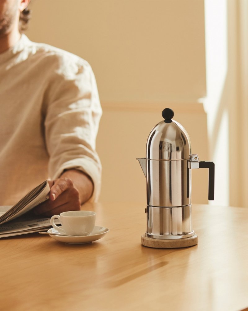 Alessi LA CUPOLA Kawiarka - Zaparzacz do Espresso 300 ml na Indukcję / Uchwyt Czarny