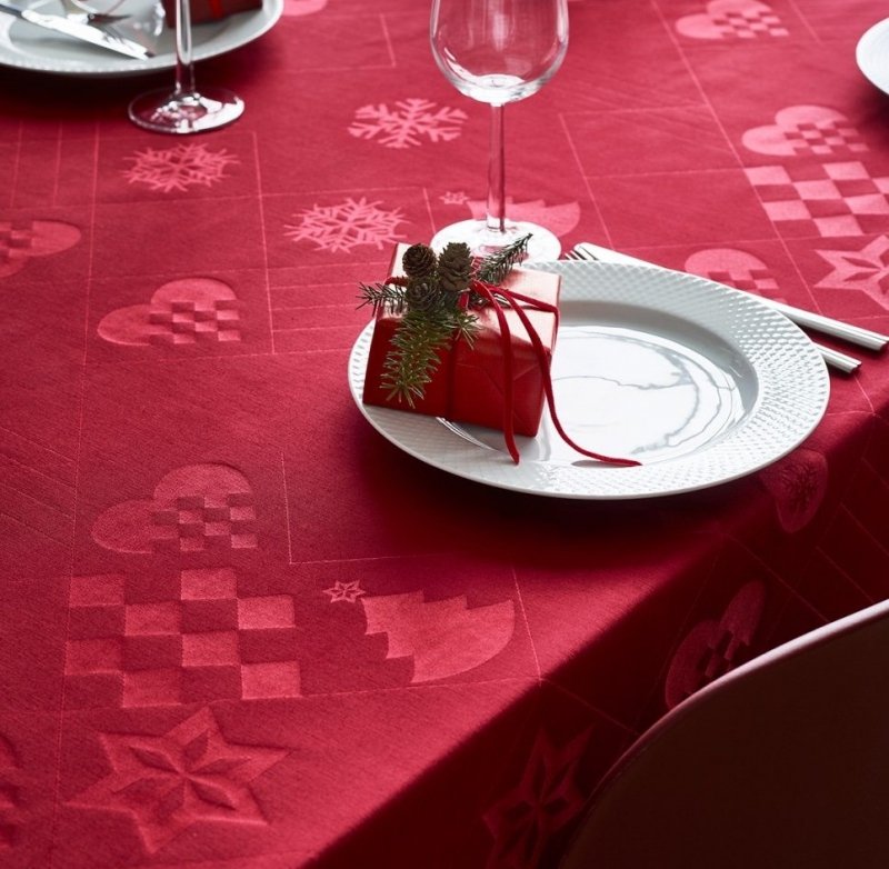 Rosendahl NATALE Obrus Świąteczny 150x370 cm Czerwony