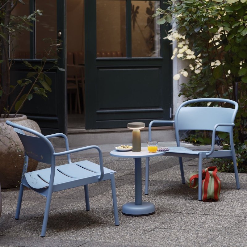 Muuto LINEAR OUTDOOR Stalowy Stolik Kawowy Ogrodowy - Zewnętrzny / Pomarańczowy