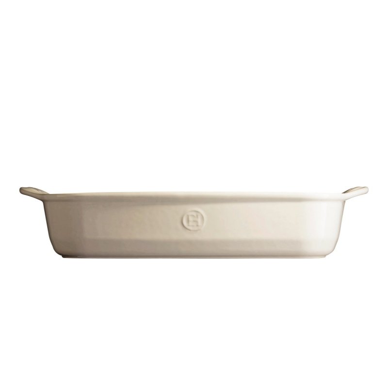 Emile Henry NATURAL CHIC Prostokątna Forma - Naczynie do Zapiekania 42,5x28 cm Kremowe