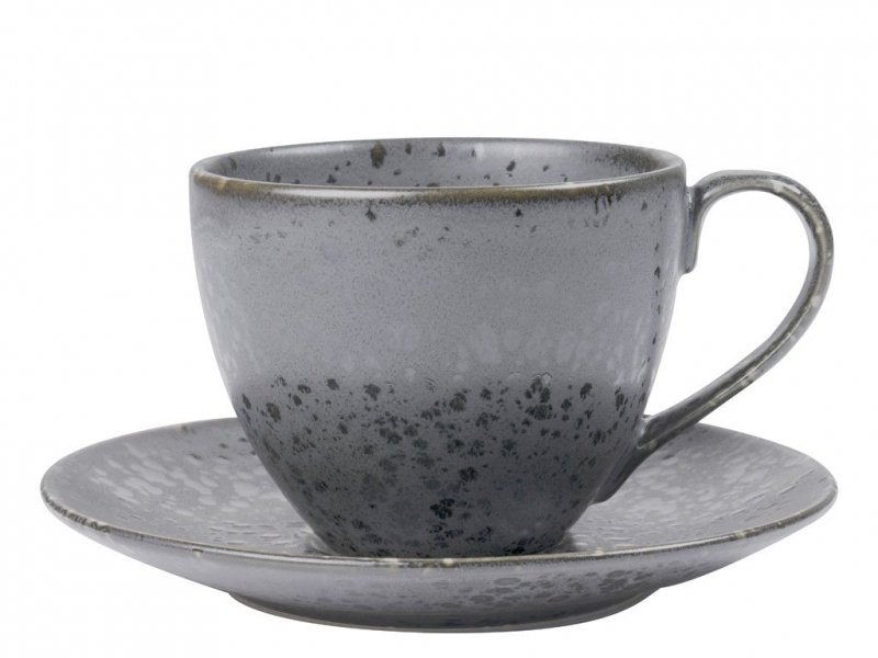 Bitz GREY Filiżanka ze Spodkiem 240 ml Szara 6 Szt.