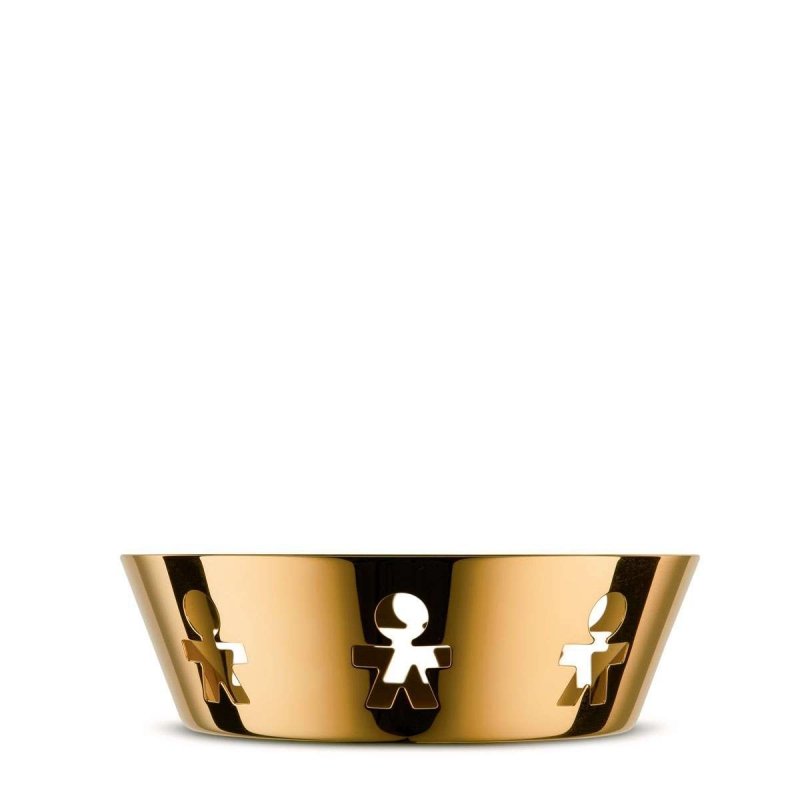 Alessi GIROTONDO Kosz na Owoce 18 cm Złoty