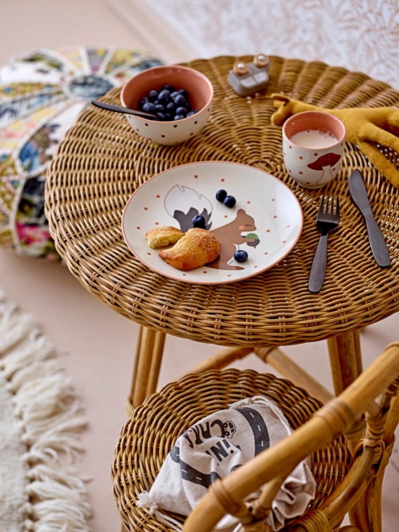 Bloomingville HORTENSE Rattanowy Stolik Kawowy dla Dzieci