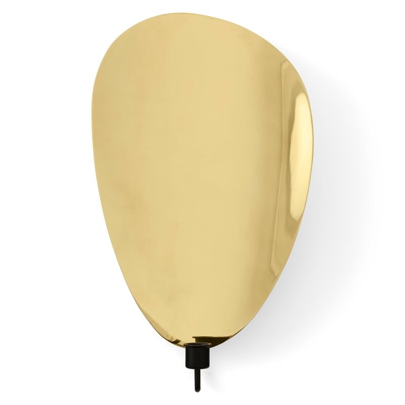 Audo FLAMBEAU Świecznik Ścienny 40 cm Czarny / Polerowany Mosiądz
