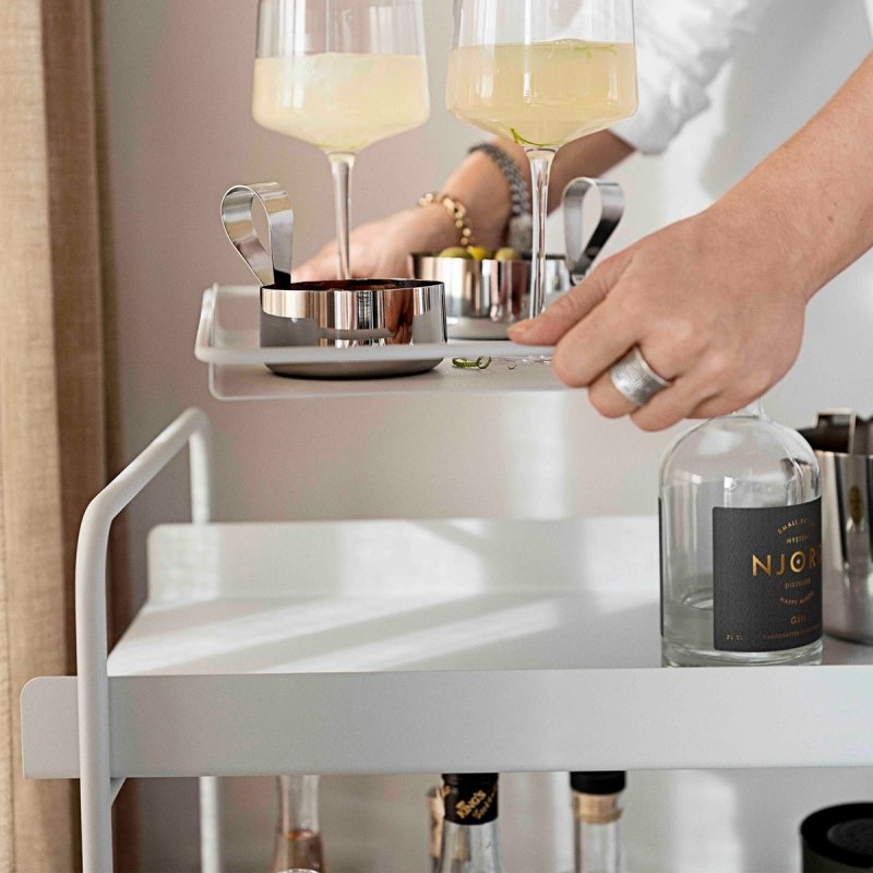 ZONE Denmark A-COCKTAIL Wózek Barowy na Kółkach - Jasnoszary