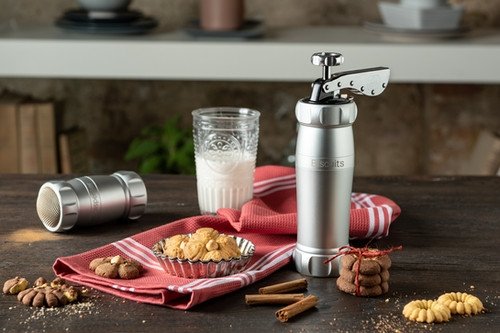 Marcato DESIGN LINE Ręczna Maszynka do Wyciskania Ciastek + Dozownik do Posypek / Zestaw Prezentowy