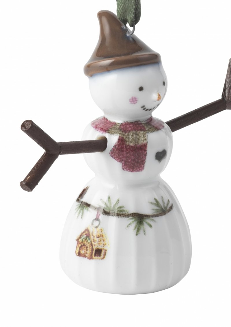 Kähler HAMMERSHØI CHRISTMAS Świąteczna Zawieszka Choinkowa - Bałwanek 6,5 cm / Pani Bałwankowa