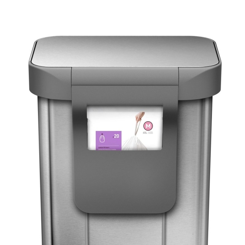 simplehuman LINER POCKET Kosz na Śmieci 45 l Pedałowy - Stal FPP
