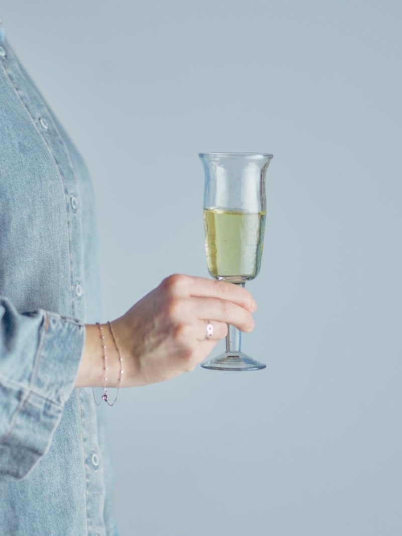 Kieliszki do wina Asha Bloomingville ze szkła z recyklingu