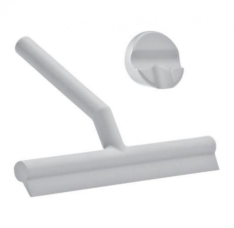 ZONE Denmark WIPER Silikonowa Ściągaczka z Uchwytem do Szyb, Luster i Kabin - Jasnoszara Soft Grey