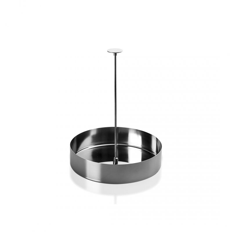 Mepra STILE Okrągły Koszyk z Uchwytem 17 cm / Srebrny Stalowy
