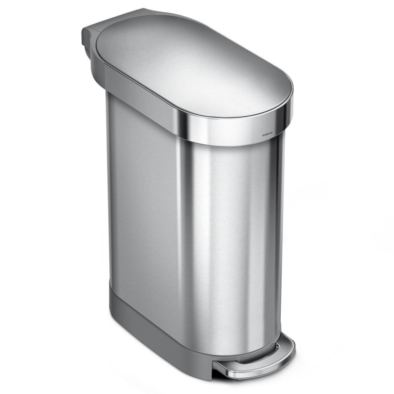 simplehuman SLIM Kosz na Śmieci 45 l Pedałowy Stal FPP - Srebrny