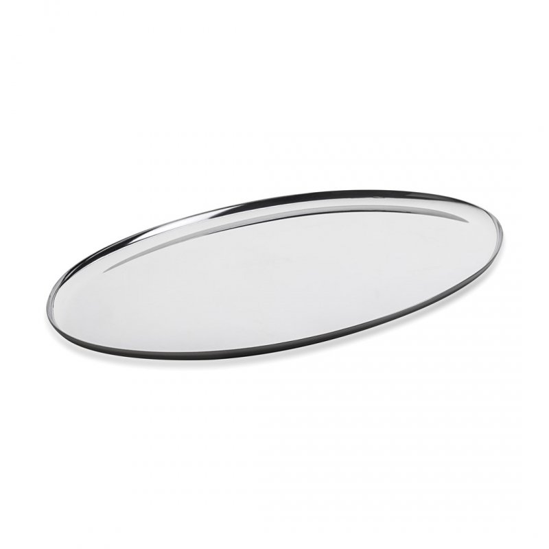 Mepra STILE Owalna Taca do Serwowania 45x28 cm / Srebrna