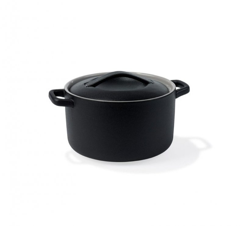 Holm KITCHEN Garnek Ceramiczny - Forma do Zapiekania 16 cm Czarna