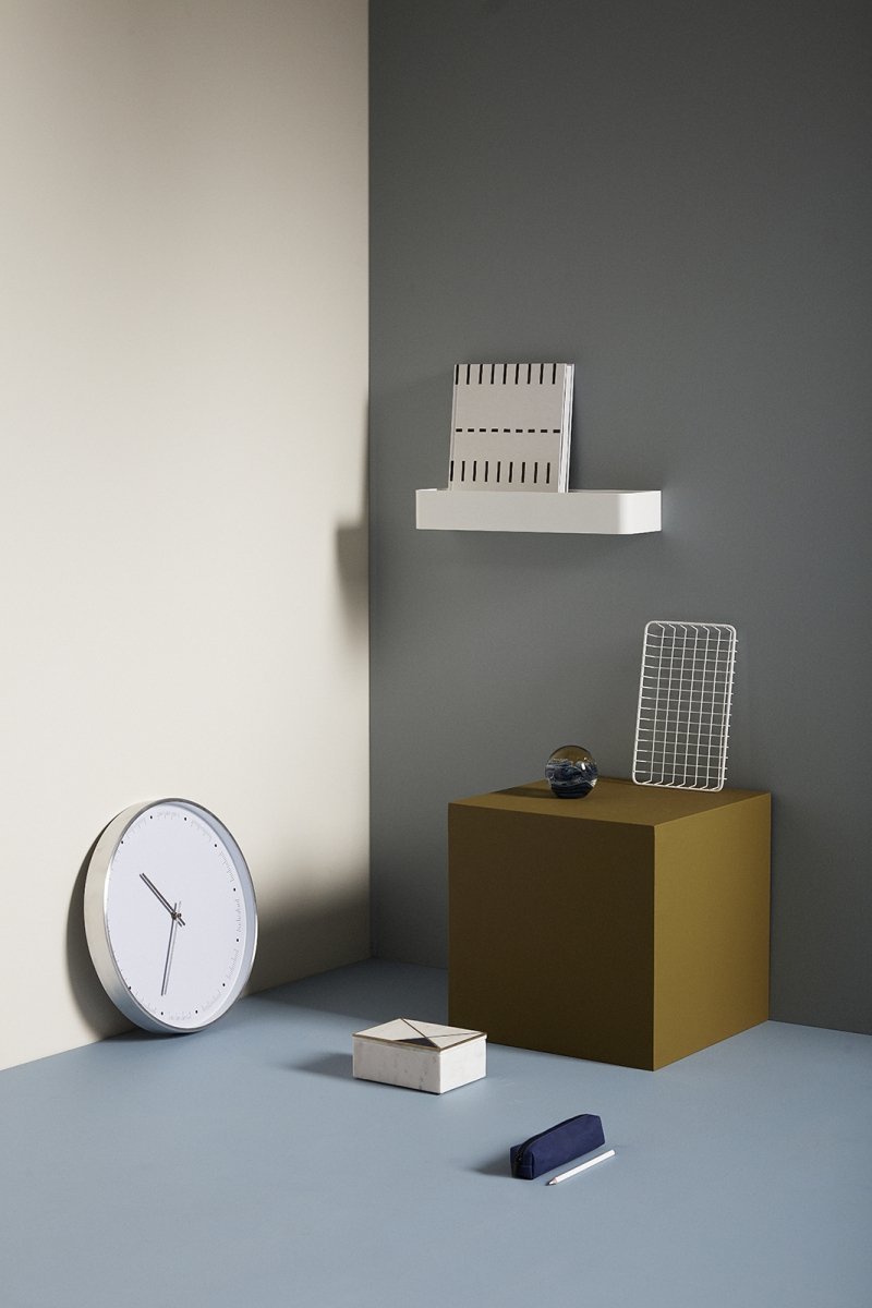 Hübsch CLOCK Zegar Ścienny 40 cm / Srebrny