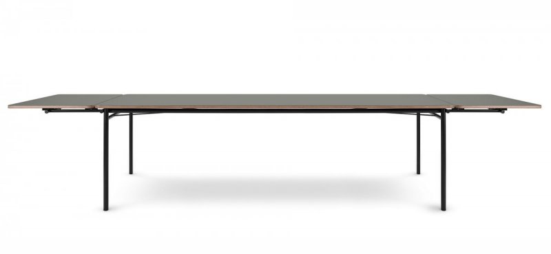 Eva Solo TAFFEL Stół Rozkładany 90 x 250-370 cm Czarny / Blat Szary