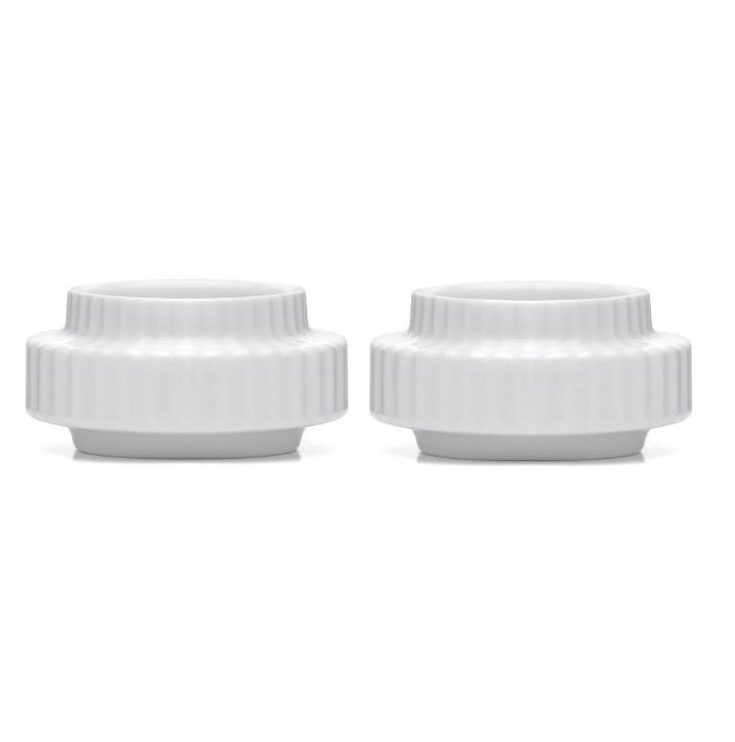 Lyngby Porcelain LYNGBY Świecznik Tealight 6,5 cm Biały 2 Szt.