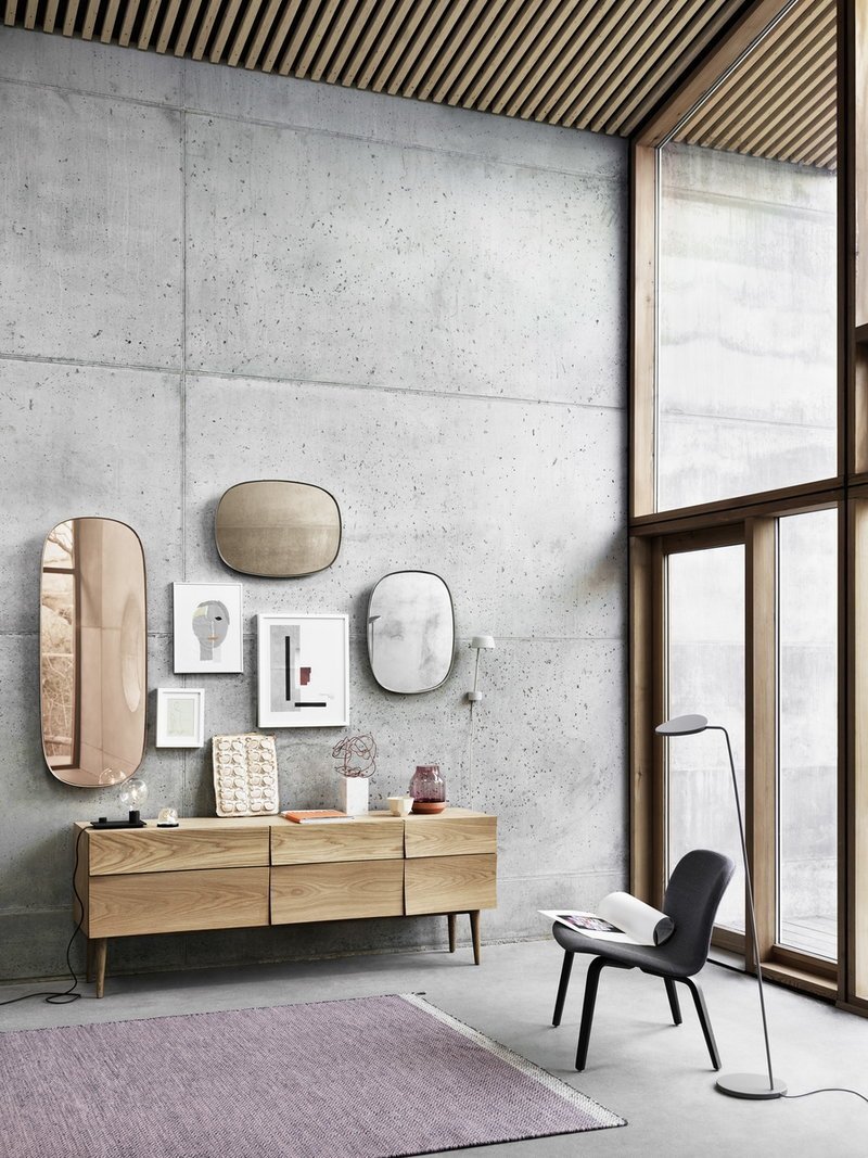 Muuto FRAMED Lustro Ścienne S - Taupe / Tafla Taupe