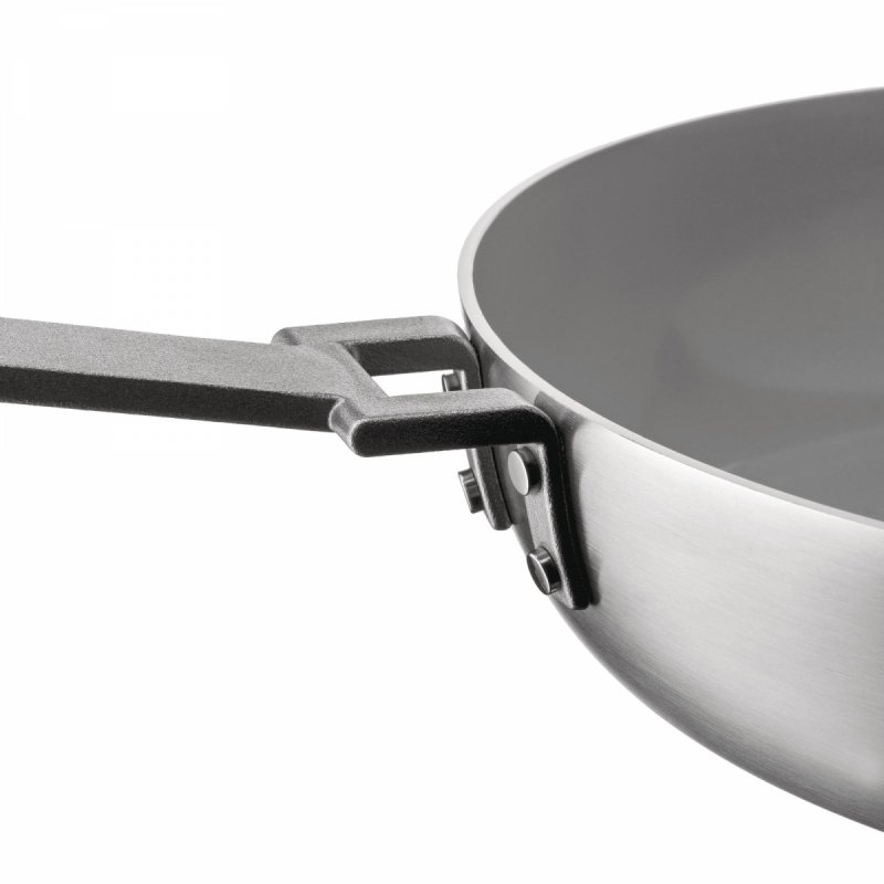 Alessi CONVIVO Patelnia Stalowa 28 cm / Srebrna Matowa