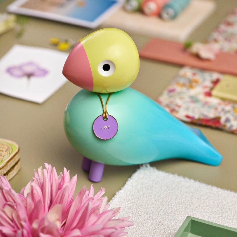 Kay Bojesen Story Bird Joy turkusowa figurka ptaka