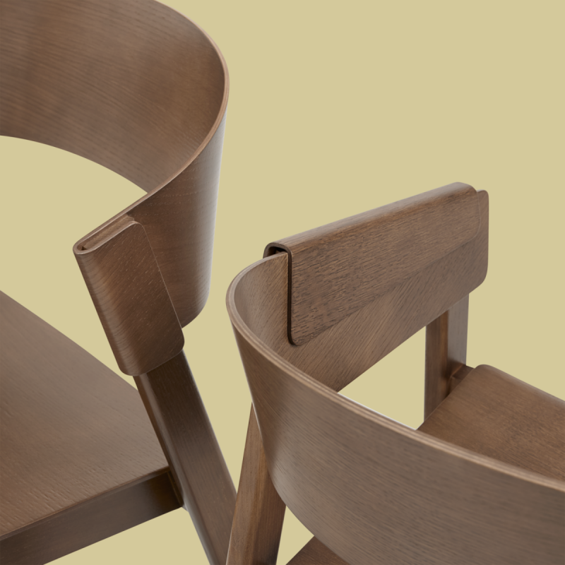 Muuto COVER Krzesło Drewniane - Ciemnobrązowe