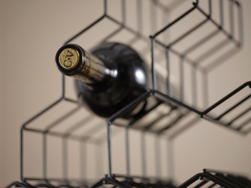 ZONE Denmark ROCKS Modułowy Stojak na Wino L / Butelki - Czarny