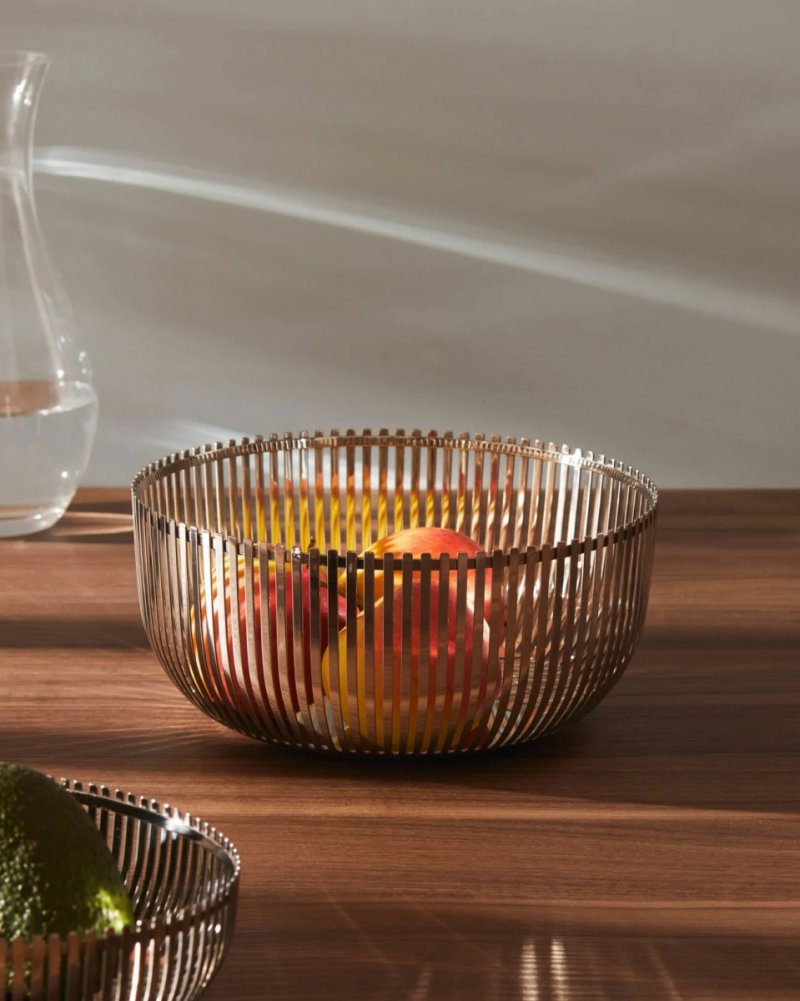 Alessi PCH05/24 Stalowy Kosz na Owoce 24 cm / Srebrny Polerowany
