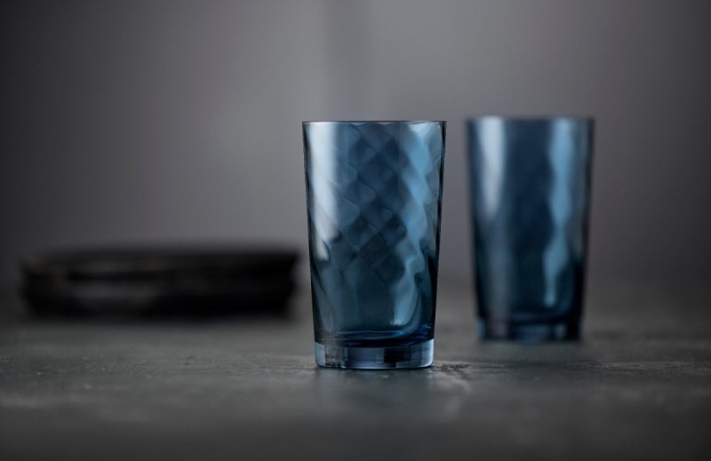 Lyngby Glass VIENNA Szklanki Wysokie 400 ml 4 Szt. / Niebieskie