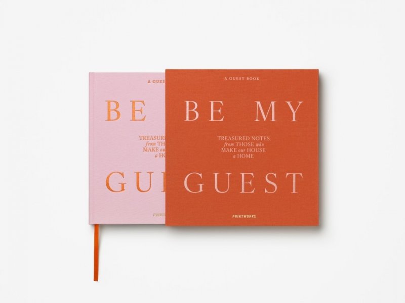 Printworks BOOKS Księga Gości w Półciennej Oprawie / Rdzawa