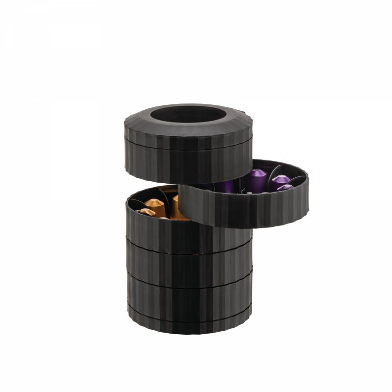 Alessi PLISSE Pojemnik na Kapsułki Kawy typu Nespresso / Czarny