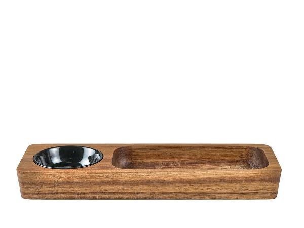 Holm WOODEN Drewniana Deska do Serwowania Przekąsek i Pieczywa z Oliwą