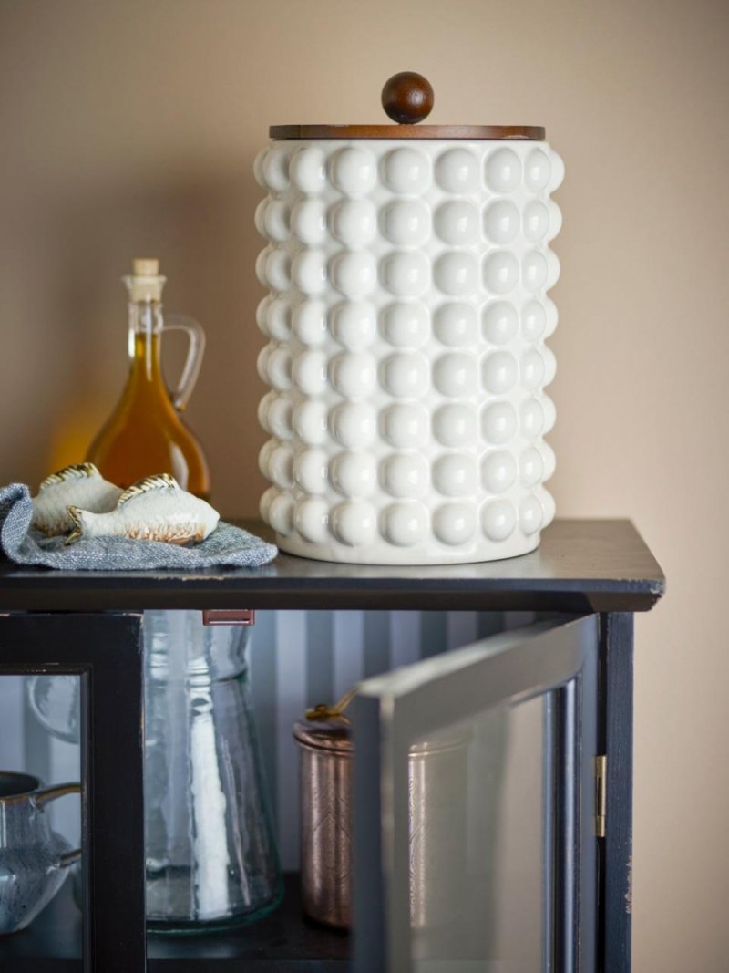 Bloomingville MADGE Ceramiczny Pojemnik Kuchenny 2,5 l / Biały