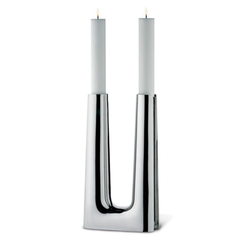 Georg Jensen COPENHAGEN Świecznik Podłogowy 44 cm ze Stali Polerowanej