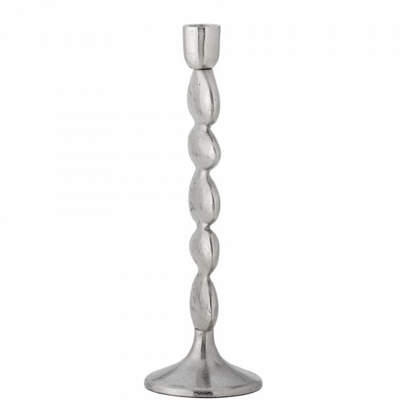 Bloomingville METINA Świecznik Aluminiowy 28,5 cm / Srebrny