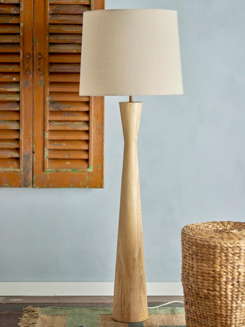 Bloomingville LEONOR Lampa Podłogowa z Drewna 130 cm