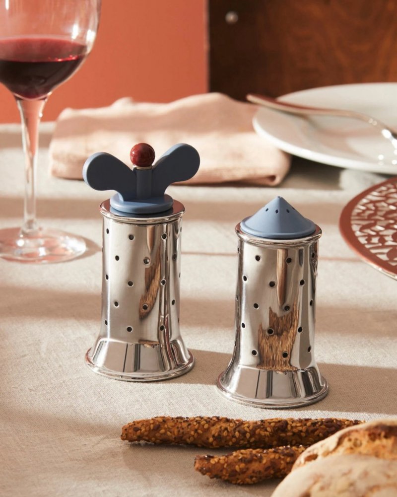 Alessi 9098 Stalowy Młynek do Pieprzu / Niebieski