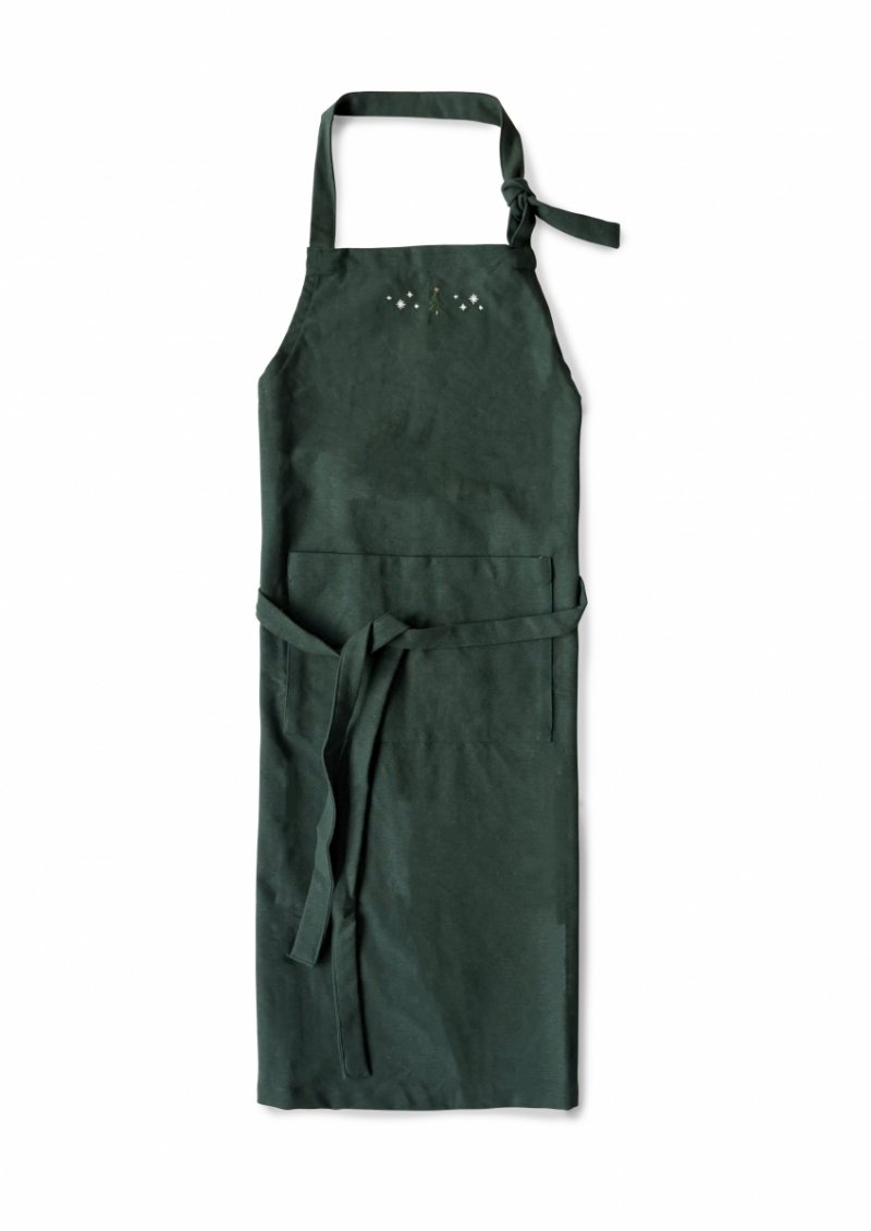 Juna CHRISTMAS Bawełniany Fartuch Świąteczny / Zielony