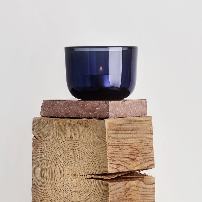 Iittala VALKEA Świecznik Tealight / Ultramaryna