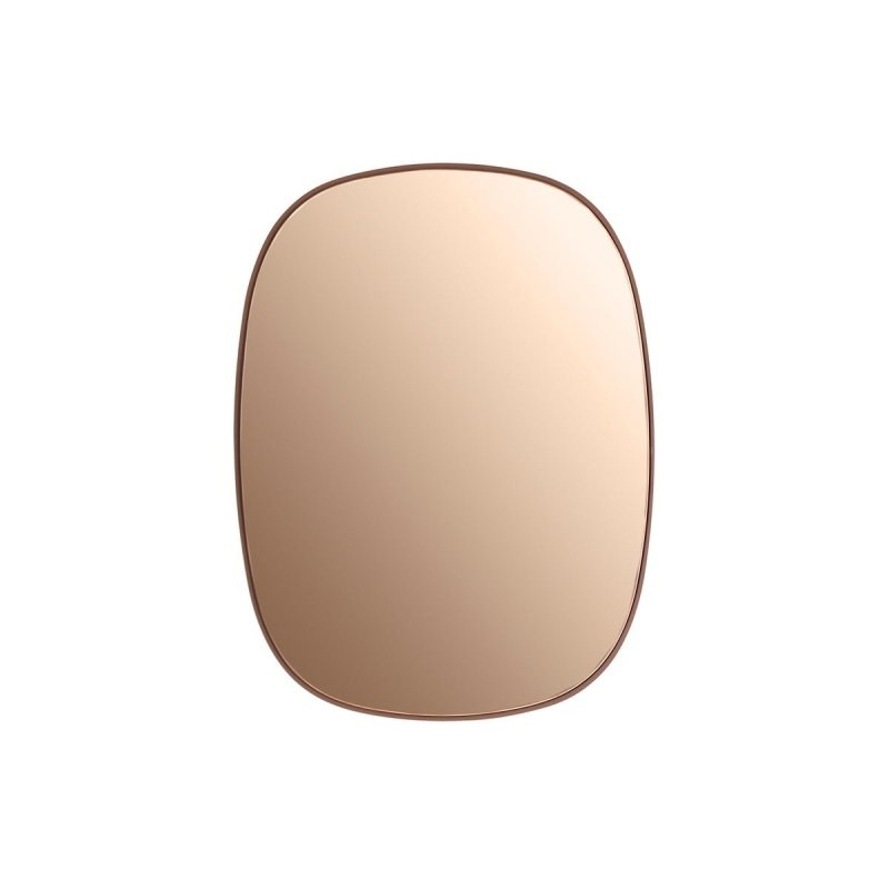 Muuto FRAMED Lustro Ścienne S - Różowe / Tafla Różowa